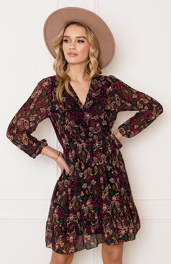 Print Strik Jurk Vivian Multi – shoparchief