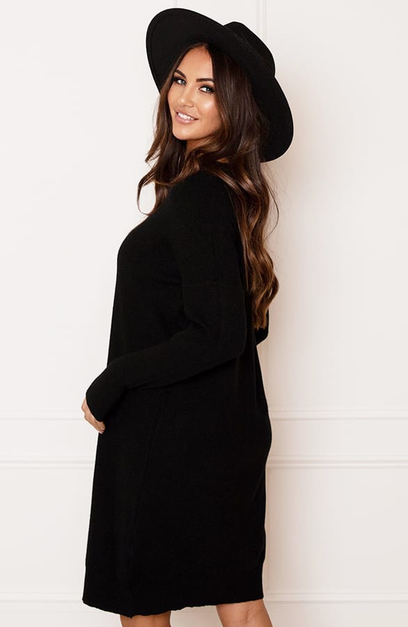 Ribstof Sweater Dress Mia Zwart – shoparchief — foto 5