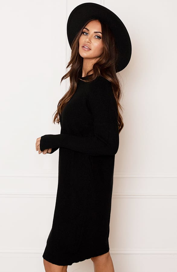 Ribstof Sweater Dress Mia Zwart – shoparchief — foto 4