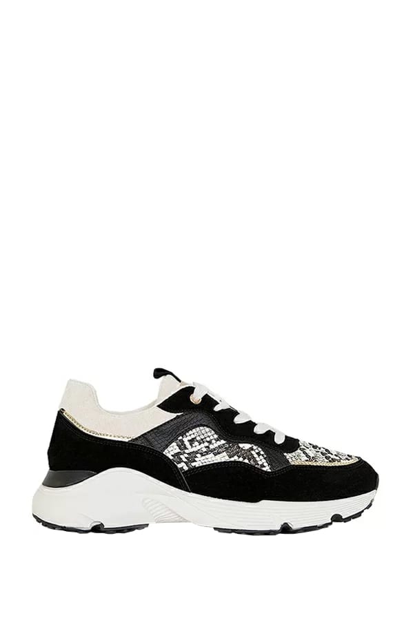 Slangenprint Sneakers Leona Zwart – shoparchief