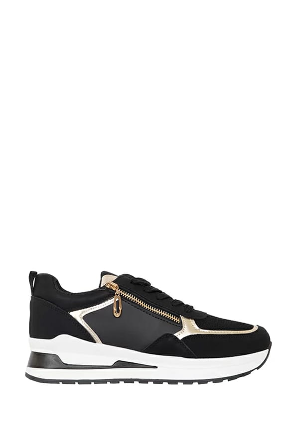 Sneakers Met Rits Jolein Zwart – shoparchief