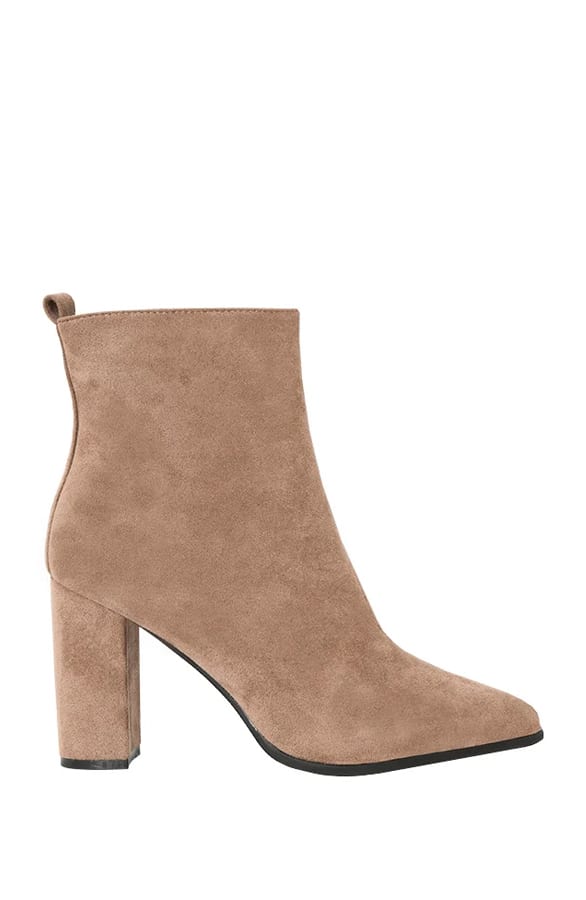 Suede Enkellaarzen Kiara Beige – shoparchief