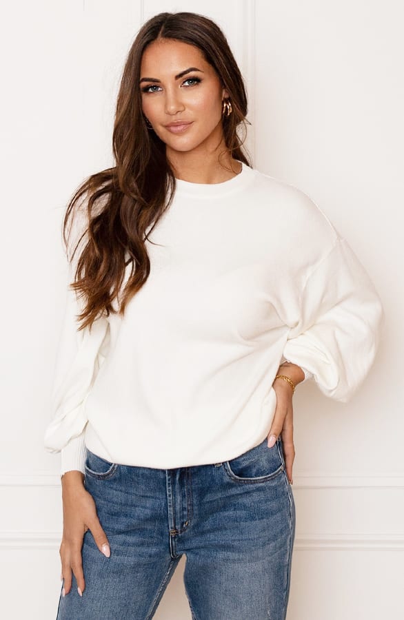 Sweater met Pofmouw Lena Ecru – shoparchief — foto 3