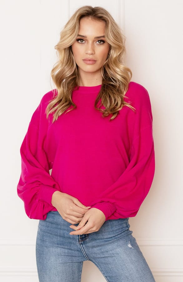 Sweater met Pofmouw Lena Fuchsia – shoparchief — foto 2