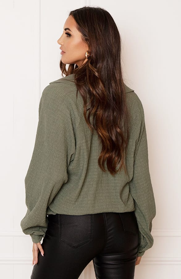 Texture Blouse Veerle Army – shoparchief — foto 6