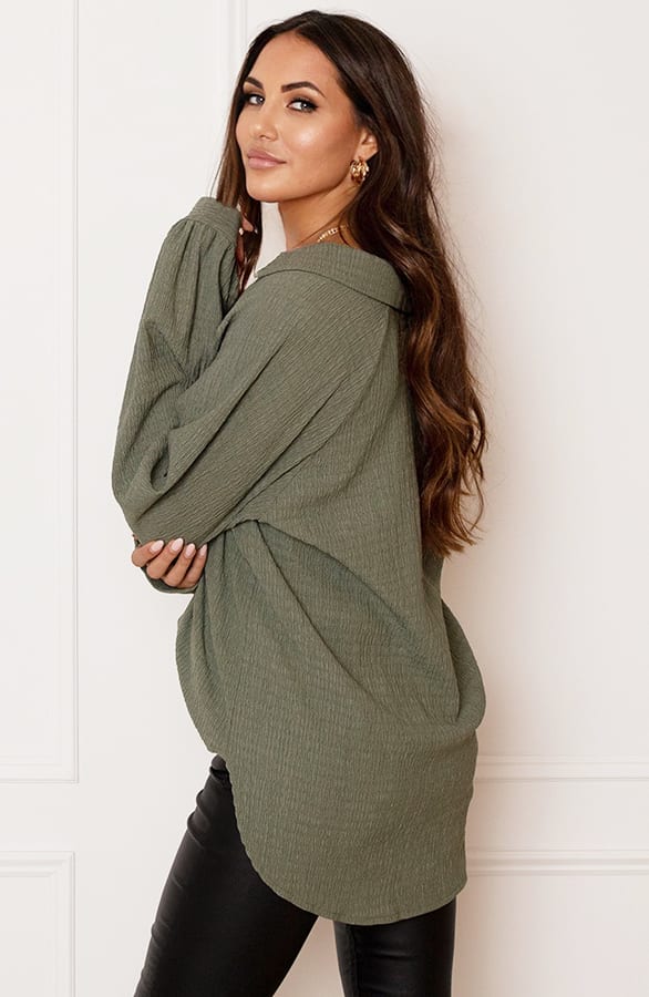 Texture Blouse Veerle Army – shoparchief — foto 5