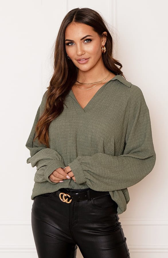 Texture Blouse Veerle Army – shoparchief