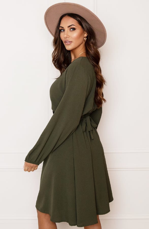 V-hals Jurk Kate Army – shoparchief — foto 2