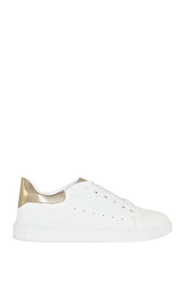White Sneaker Emma Metallic Goud – shoparchief