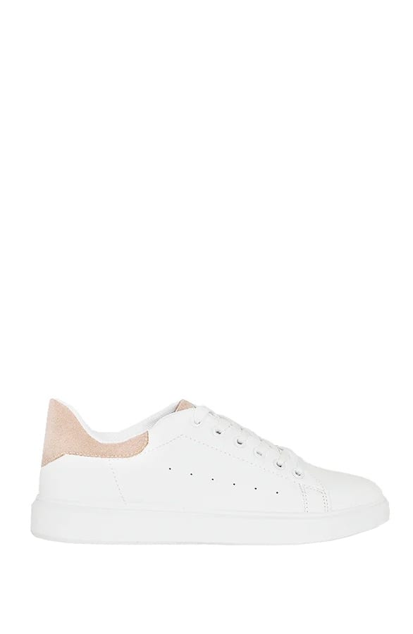 White Sneaker Emma Suede Beige – shoparchief