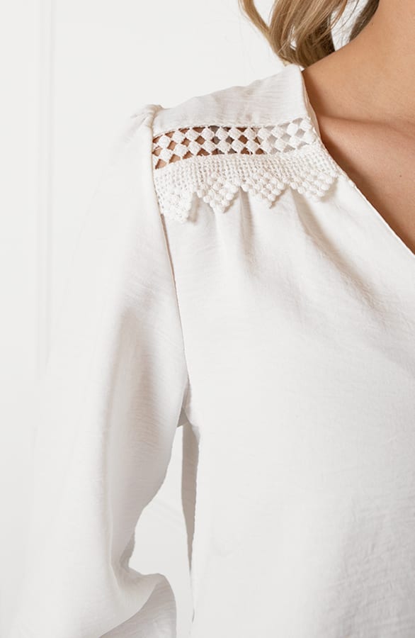 Detailed Blouse Elodie Ecru – shoparchief — foto 6