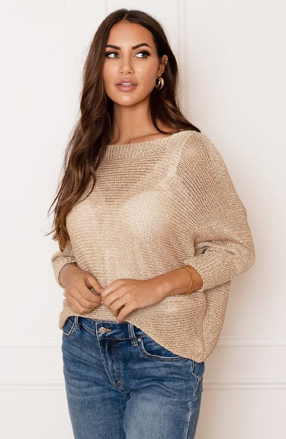 Driekwart Lurex Top Amber Goud – shoparchief — foto 2
