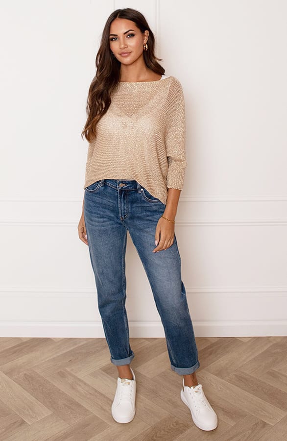 Driekwart Lurex Top Amber Goud – shoparchief — foto 6