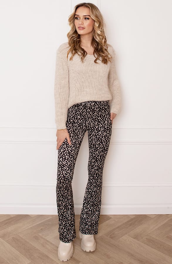 Gehaakte Trui V-hals Cato Beige – shoparchief — foto 7