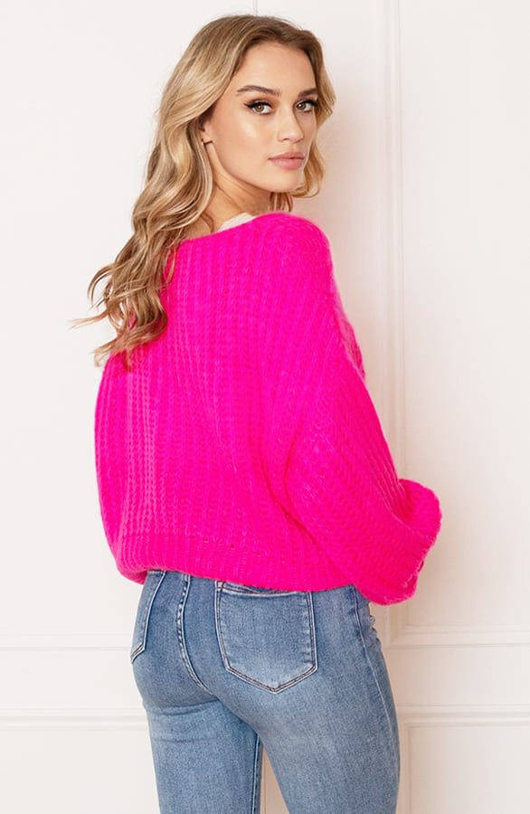 Grof Gebreide Trui Vanessa Neon Fuchsia – shoparchief — foto 4