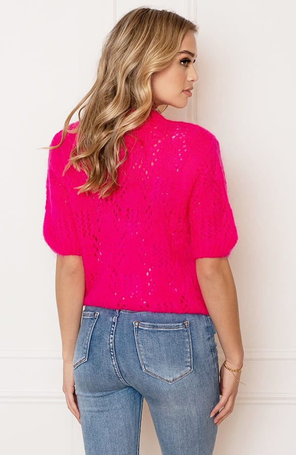 Grof Gehaakte Top Fenne Fuchsia – shoparchief — foto 5