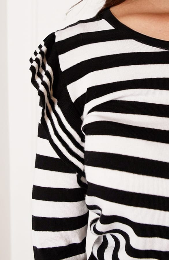 Longsleeve Stripes Suze Zwart Wit – shoparchief — foto 5