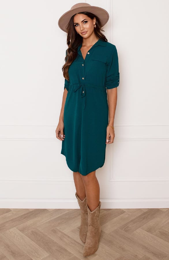 Lucy Dames Jurk Petrol – shoparchief — foto 4