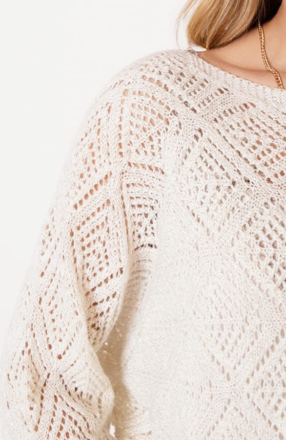 Lurex Patronen Top Lily Ecru – shoparchief — foto 4