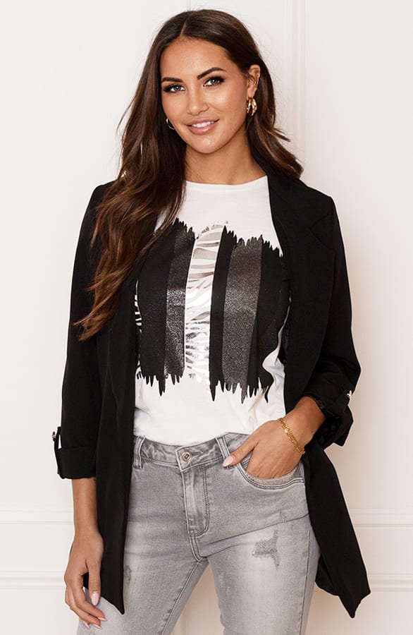 Metallic Print Top Kaia Zwart – shoparchief — foto 6