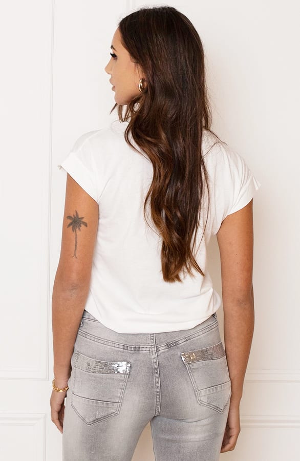 Metallic Print Top Kaia Zwart – shoparchief — foto 4