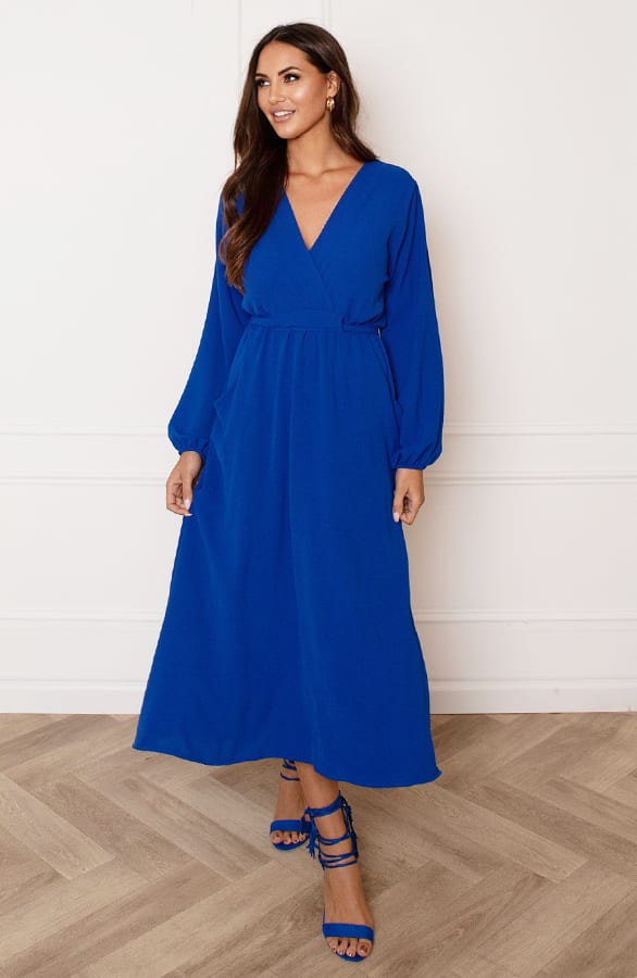 Midi Jurk Met Zakken Leah Kobalt – shoparchief — foto 3