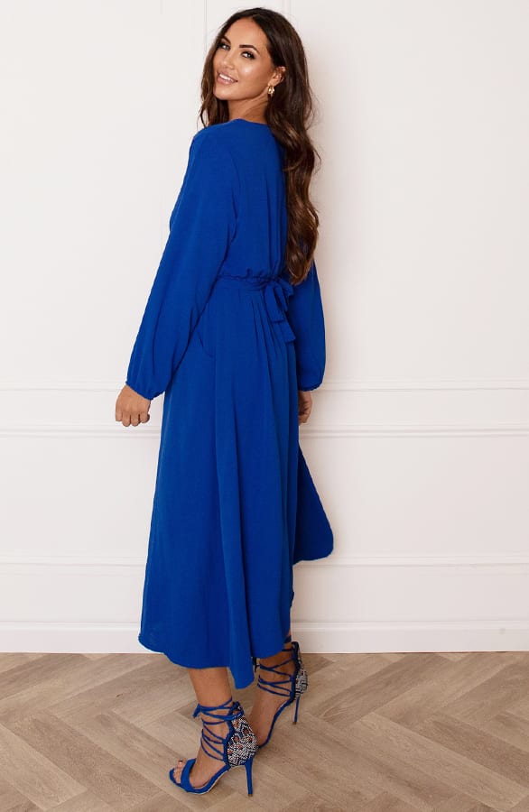 Midi Jurk Met Zakken Leah Kobalt – shoparchief — foto 4