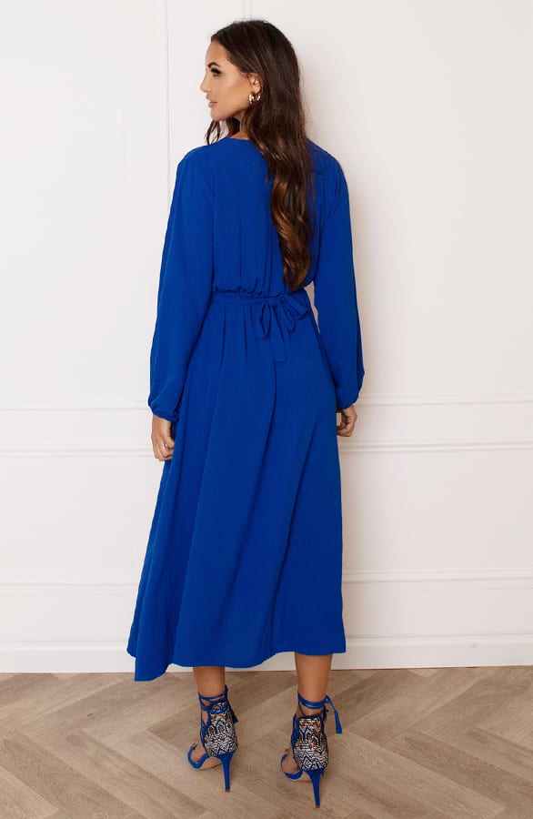 Midi Jurk Met Zakken Leah Kobalt – shoparchief — foto 5