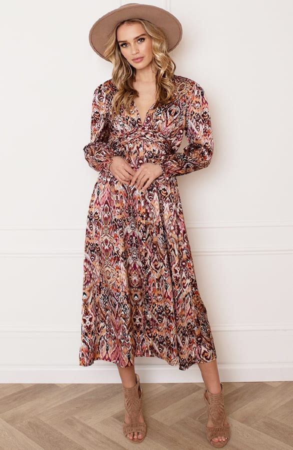 Print Jurk Met Split Sara – shoparchief