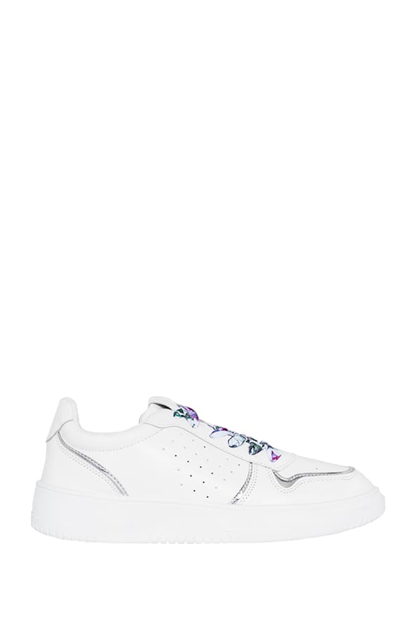Sneaker Print Veter Flora Wit – shoparchief