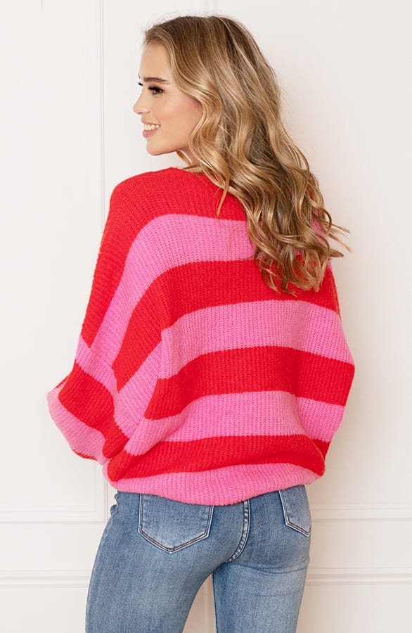 Strepen Trui Kimmy Roze Rood – shoparchief — foto 4