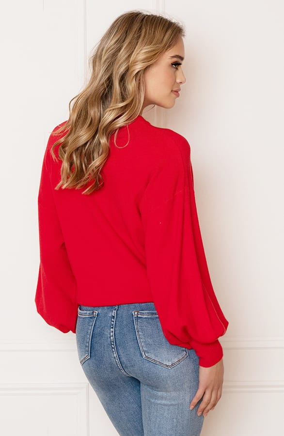 Sweater Met Pofmouw Lena Rood – shoparchief — foto 5
