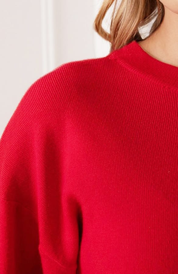 Sweater Met Pofmouw Lena Rood – shoparchief — foto 6