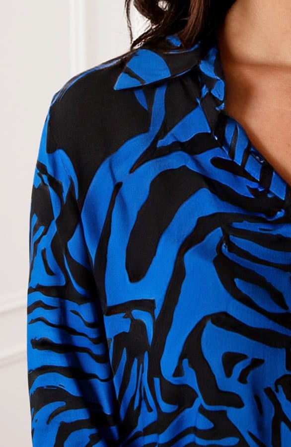 Zebra Blouse Elza Kobalt – shoparchief — foto 5
