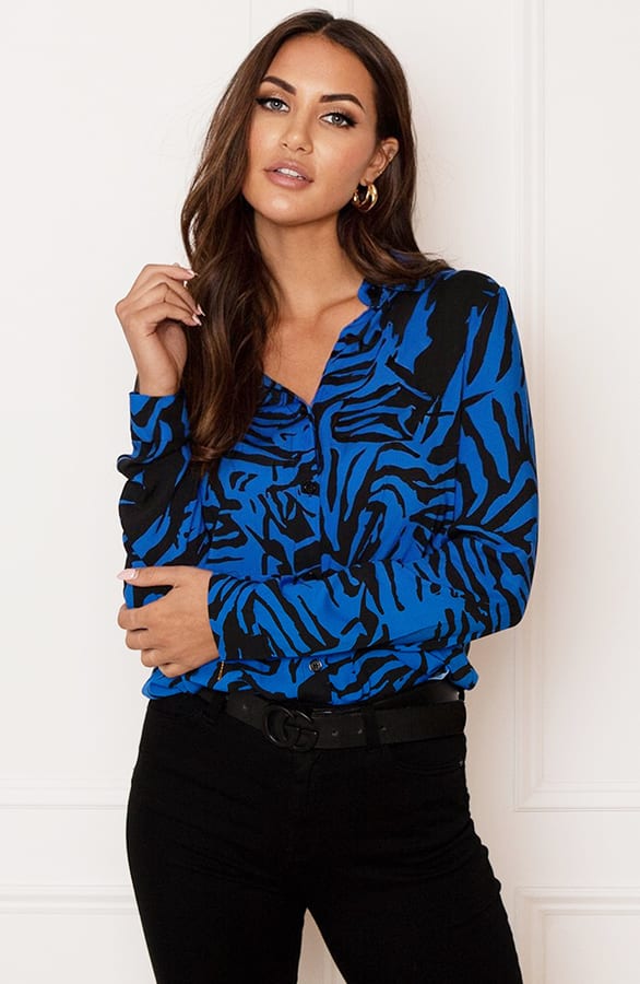 Zebra Blouse Elza Kobalt – shoparchief — foto 2