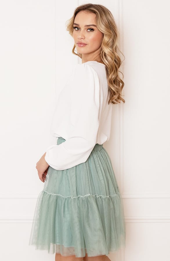 A-Lijn Tule Rok Fleur Mint – shoparchief — foto 4