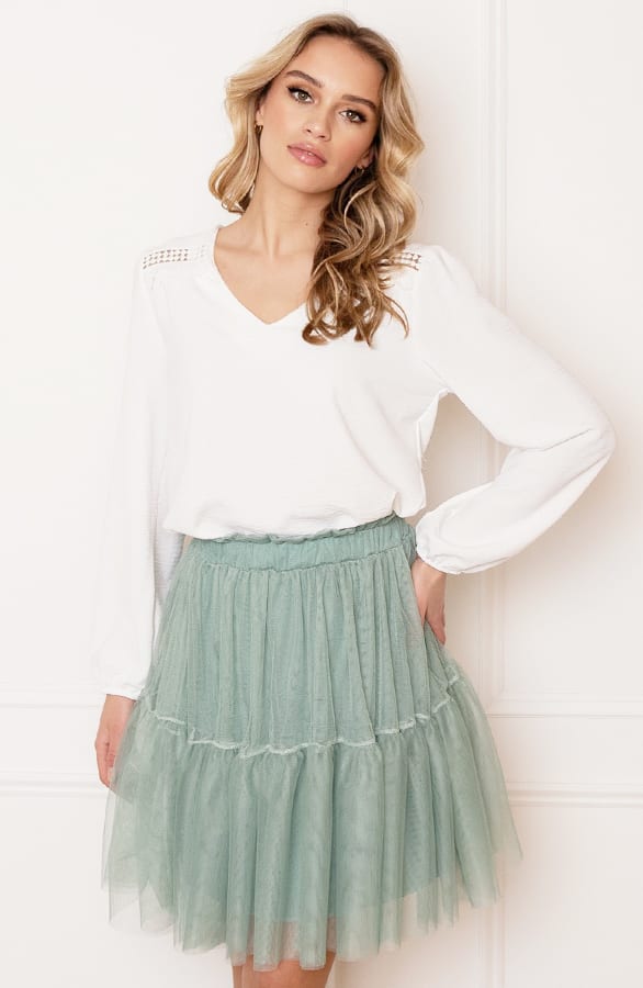 A-Lijn Tule Rok Fleur Mint – shoparchief — foto 3