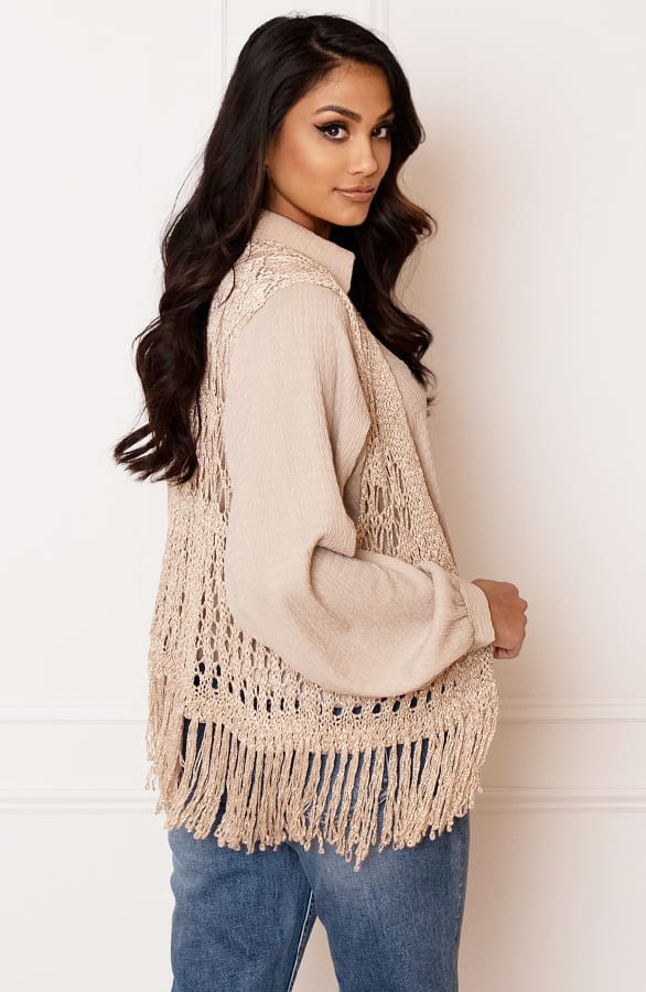 Boho Gilet Merle Lurex Goud – shoparchief — foto 5