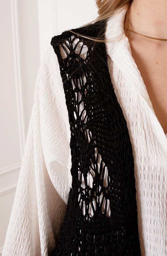 Boho Gilet Merle Zwart – shoparchief — foto 5