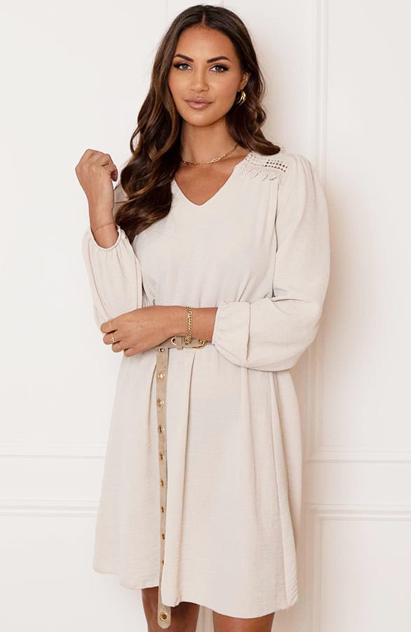 Detailed Dress Jaimy Beige – shoparchief — foto 9
