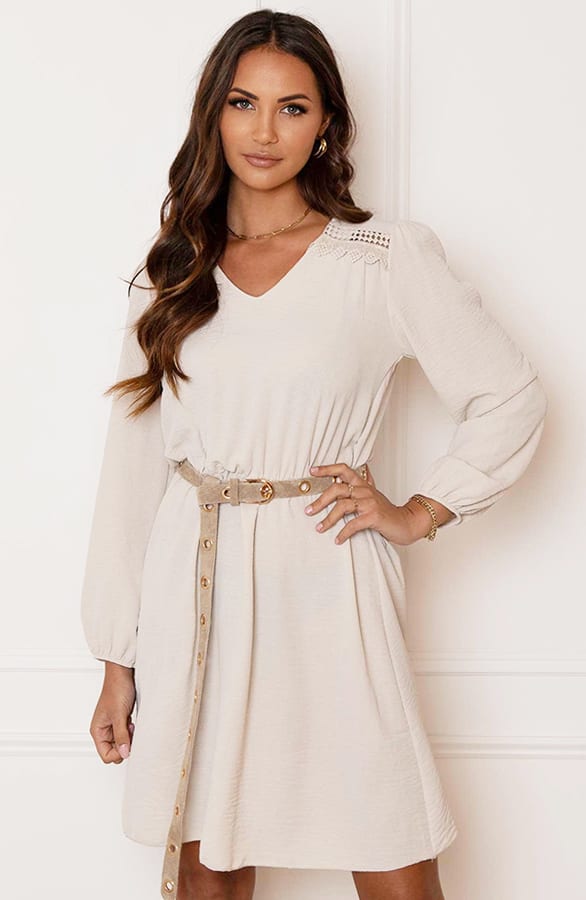 Detailed Dress Jaimy Beige – shoparchief — foto 7