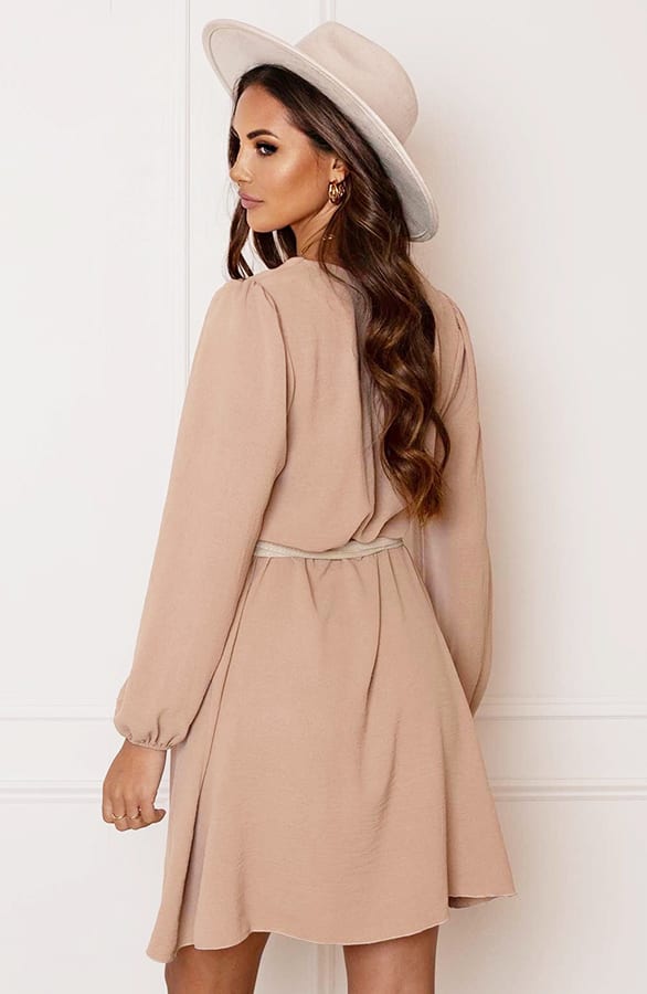 Detailed Dress Jaimy Camel – shoparchief — foto 4
