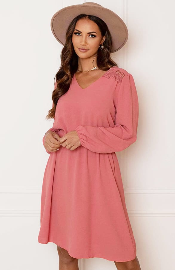 Detailed Dress Jaimy Dust Roze – shoparchief — foto 5