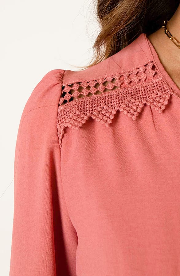 Detailed Dress Jaimy Dust Roze – shoparchief — foto 8