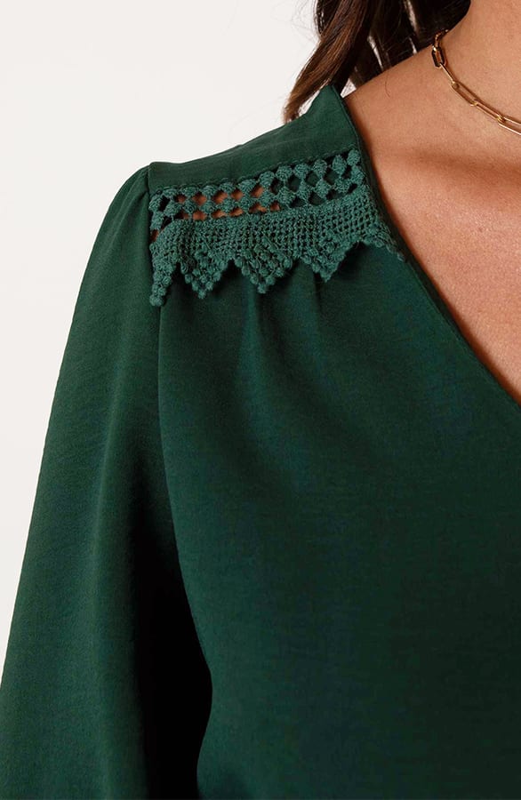Detailed Dress Jaimy Smaragd – shoparchief — foto 9