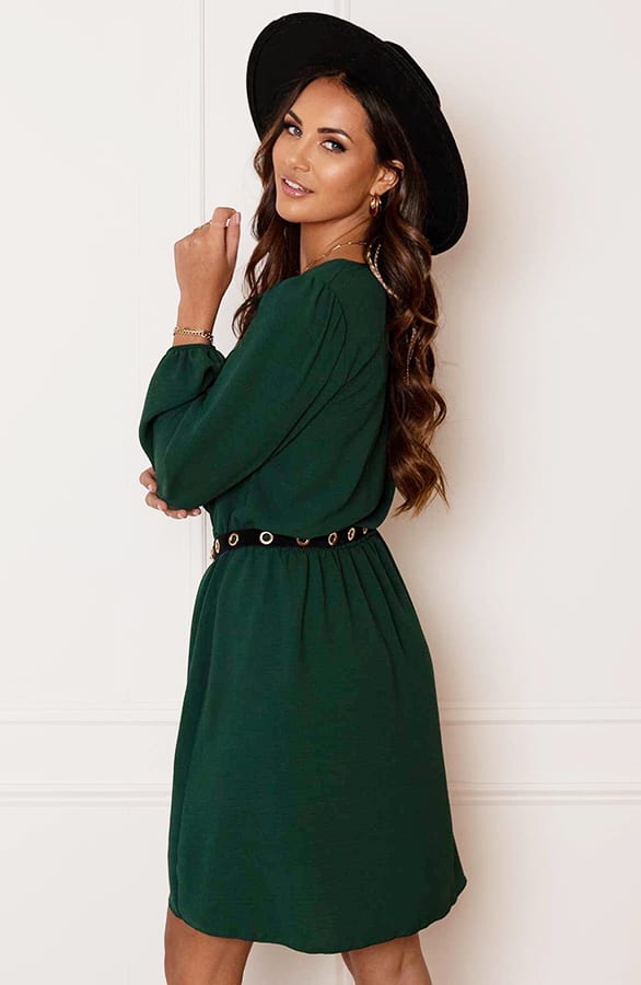 Detailed Dress Jaimy Smaragd – shoparchief — foto 8