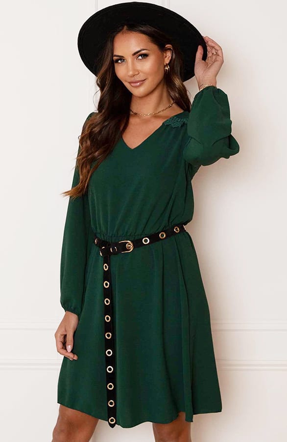 Detailed Dress Jaimy Smaragd – shoparchief — foto 5