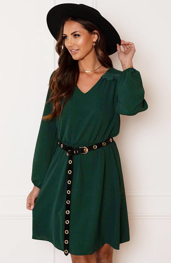 Detailed Dress Jaimy Smaragd – shoparchief — foto 6