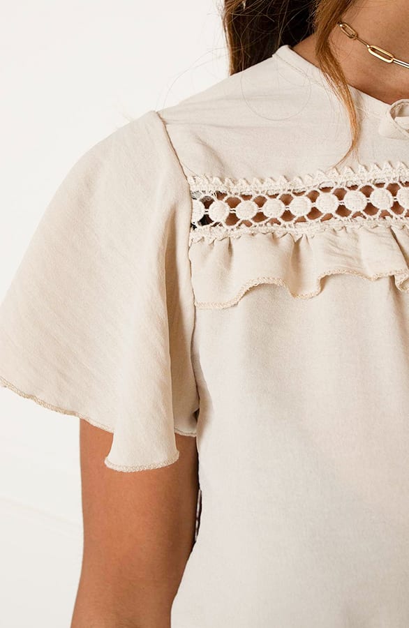Detailed Strik Jurk Kensi Beige – shoparchief — foto 8