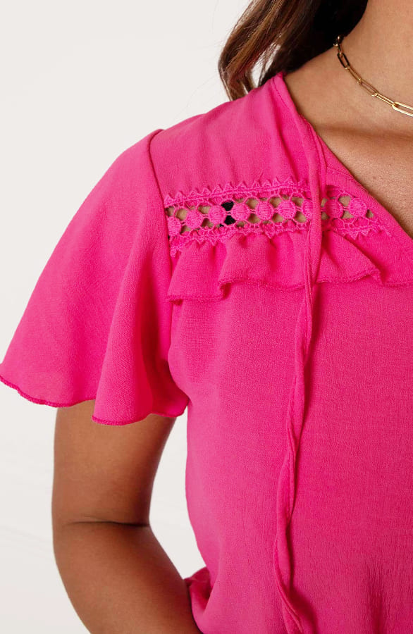 Detailed Strik Jurk Kensi Fuchsia – shoparchief — foto 5